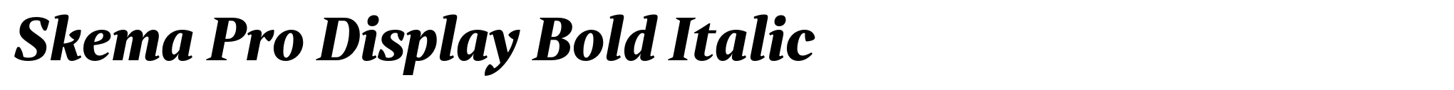 Skema Pro Display Bold Italic image